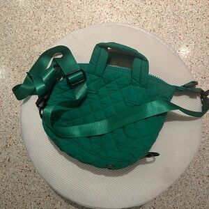 Green Quilted Crossbody Bag